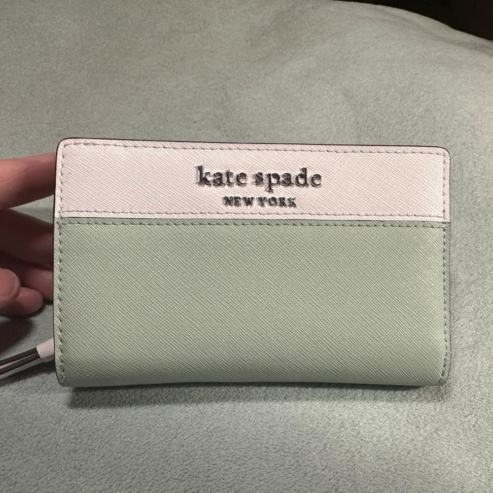 Kate Spade Wallet Mint/White Medium